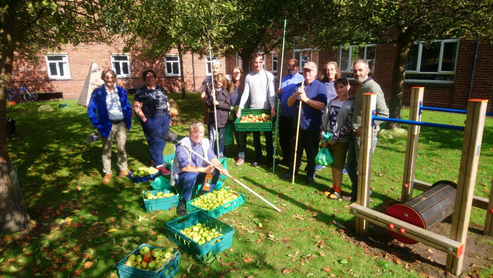 The apple picking event, held at Apollo Buckingham Science Campus, Crewe Green Road, ran from 11am to 12pm on Saturday - September 24 (Ben Wye).