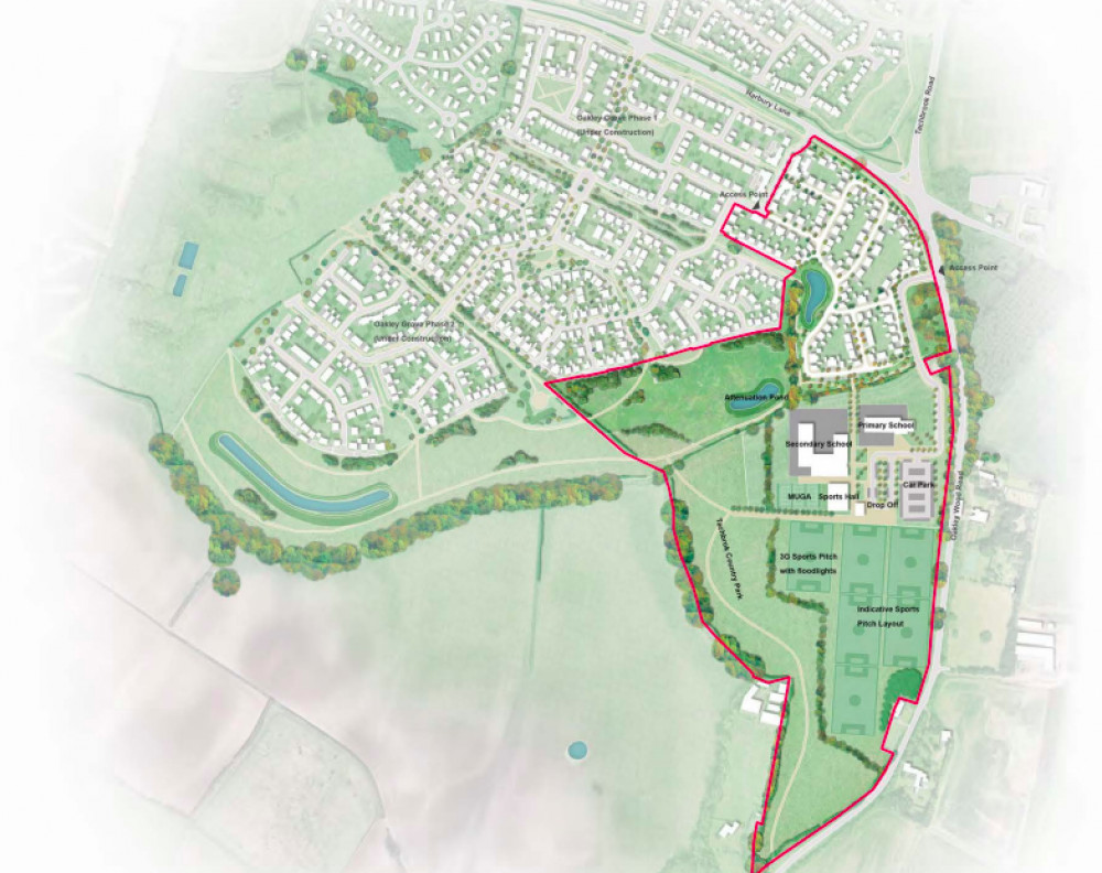 Detailed plans for phase three of the Oakley Grove development have been submitted to Warwick District Council (image via planning application)