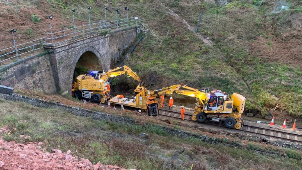 Engineering work at Honiton Tunnel (Credit: Network Rail)