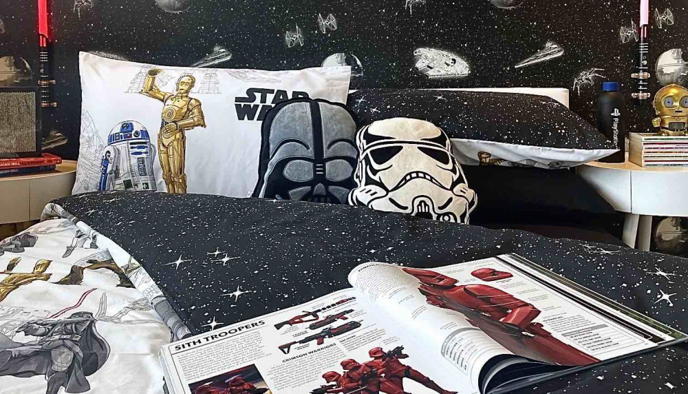 The Star Wars themed bed and bedside tables at Bellway’s Hugglescote Grange development 