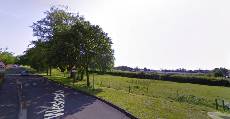 Proposed Site Of 22 Homes On Westhay Lane In Shepton Mallet. CREDIT: Google Maps. 