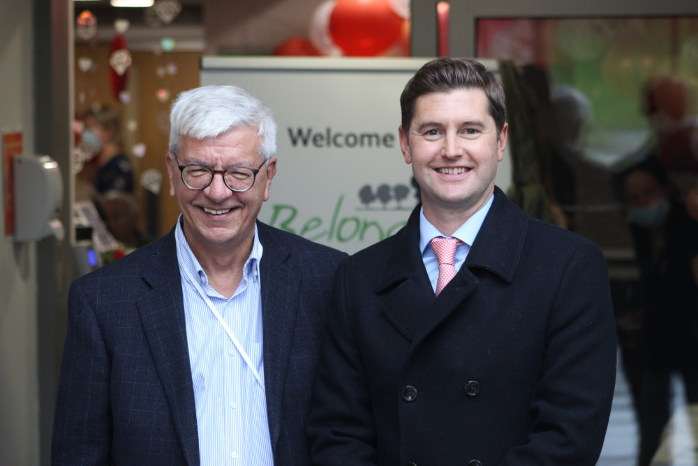 Belong Board Member Robert Armstrong and Belong Chief Executive Martin Rix. (Image - Alexander Greensmith / Macclesfield Nub News)