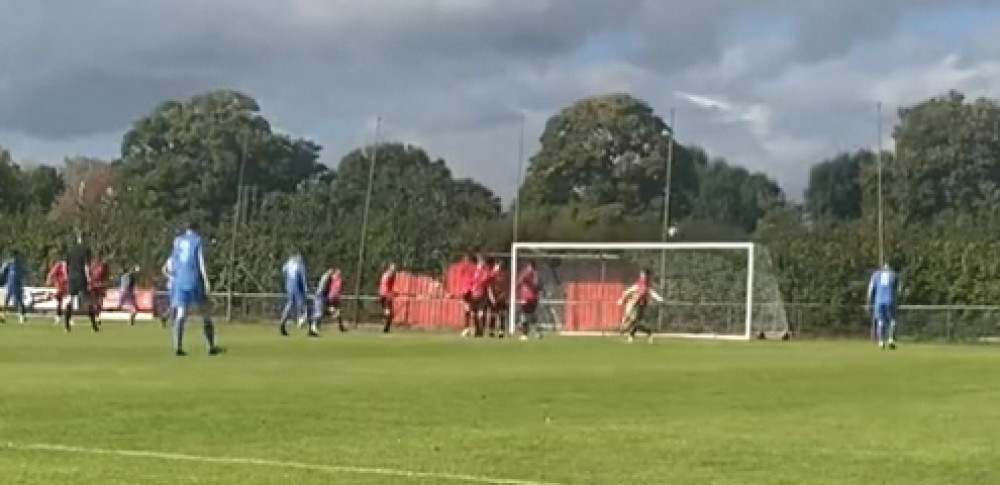 Marcus Bowers hit the post from a free kick Marcus Bowers hit the post from a free kick