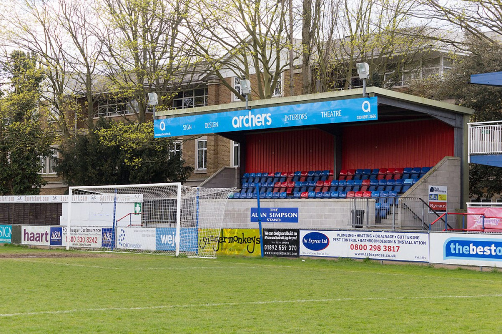 Temi Babalola was dominant as Hampton scored six in the FA Cup. Photo: Katie Chan.