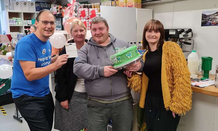 The food club received a £50 voucher from Matthew, Kidsgrove Tesco community champion. Image credits: The Green Tree House Food Club & Tea Room