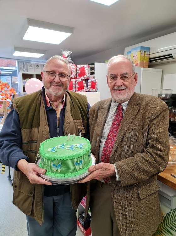 Congleton Mayor Denis Murphy and town crier Doug paid a visit