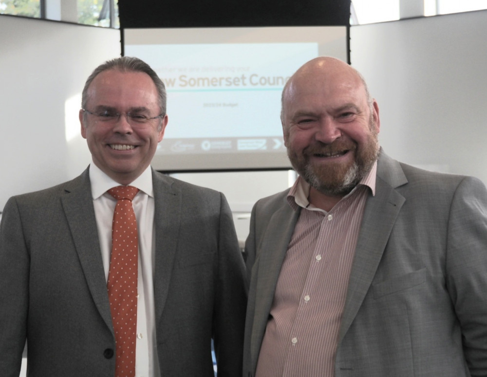  Duncan Sharkey and Bill Revans at the Mendip District Council offices on Monday (3 October).