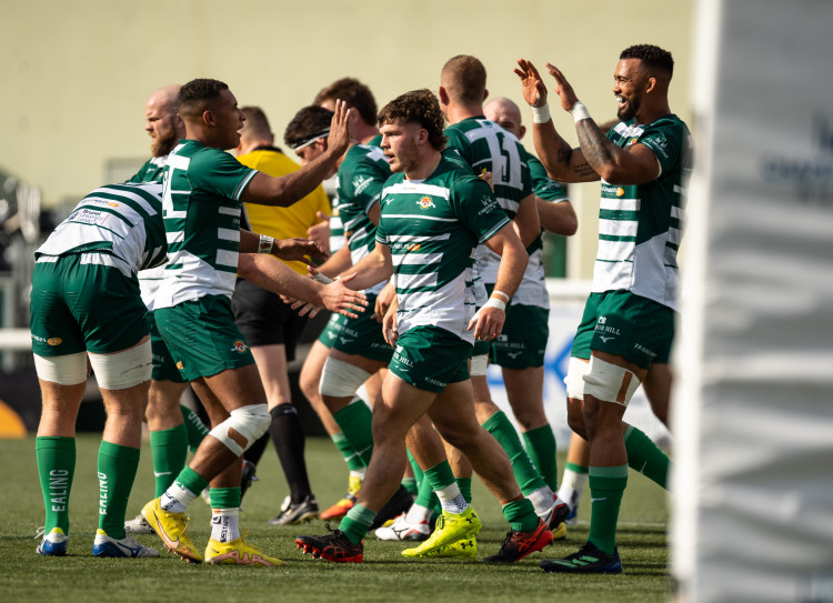 Ealing Trailfinders Celebrate Win Over Hartpury