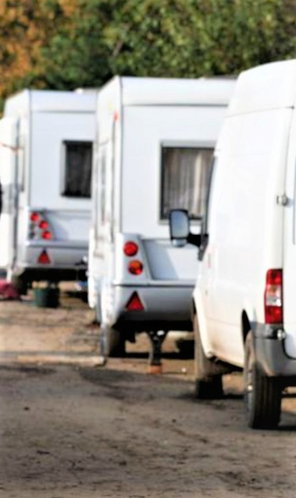 Illegal Roadside Encampments In Glastonbury. CREDIT: Mendip District Council.