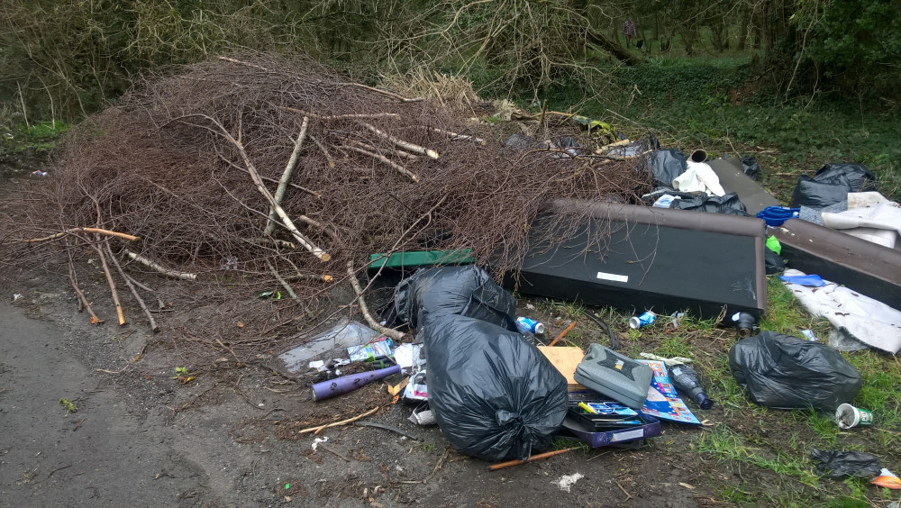 Fly Tipping In The Mendip District. CREDIT: Mendip District Council. Fly Tipping In The Mendip District. CREDIT: Mendip District Council.