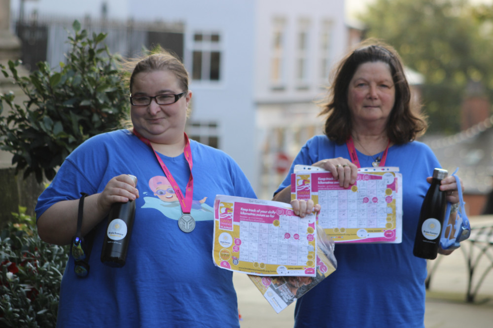 Zoe and Vivienne are keen to do another charity challenge following their epic swimathon at Macclesfield Leisure Centre. (Image - Alexander Greensmith / Macclesfield Nub News)