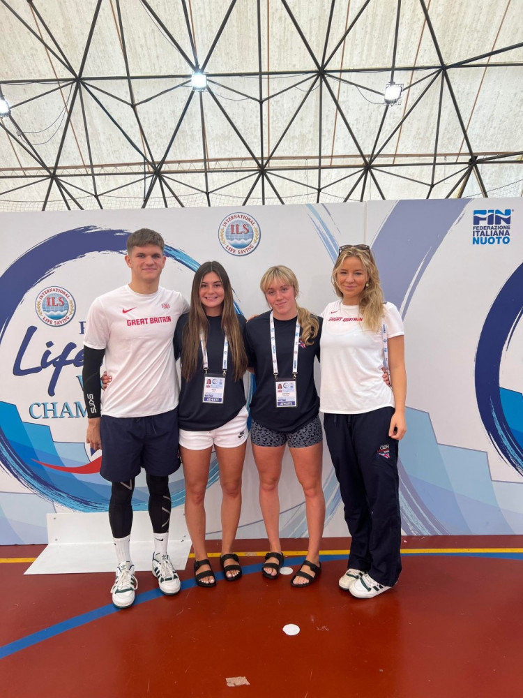 Gyllyngvase Club athletes - from left to right - Thomas Trebilcock, Mia Rule, Georgia Hawkins, Anya Hocking.