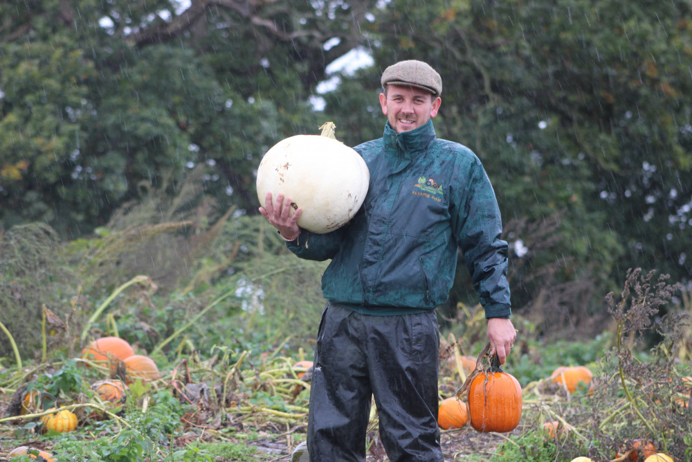 Father-of-three and farmer Daniel Thornicroft (36) is hosting pumpkin-picking events on his farm throughout October. (Image - Alexander Greensmith / Macclesfield Nub News)