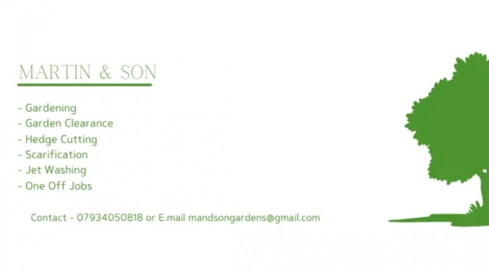 Martin & Son gardening services.