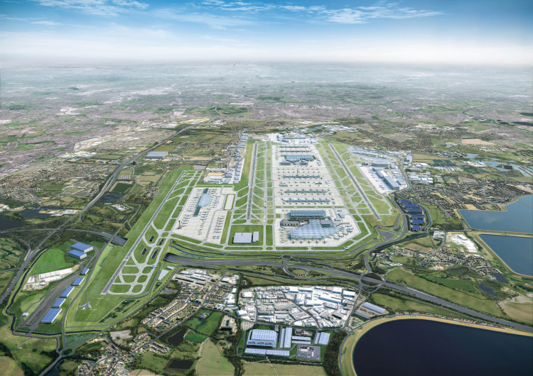 New CGIs reveal how the Heathrow expansion may look, including how the M25 underpass below the new runway could be done. Credit: Heathrow Ltd.