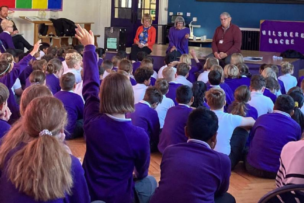 A local democracy assembly with, from left,  Cllrs Val Bryant, Judi Billing and Ian Albert.