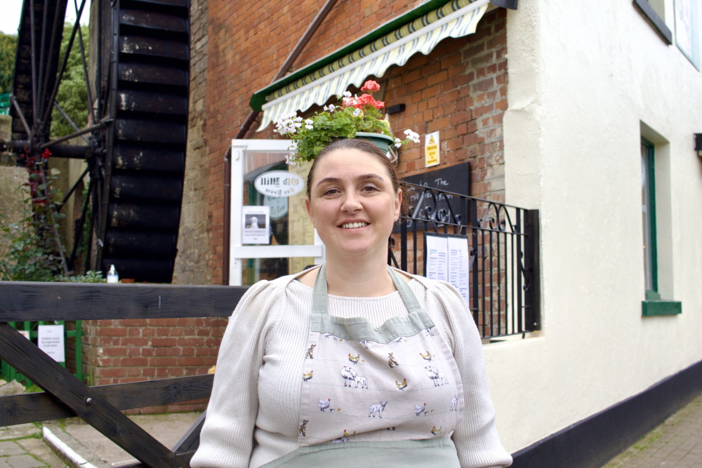 Kelly Hammett outside The Old Mill Tea Room, Brunswick Place, Dawlish (Nub News/ Will Goddard)