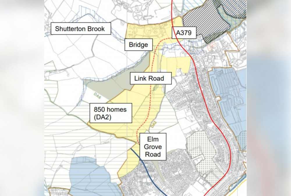 Dawlish link road map (DCC)