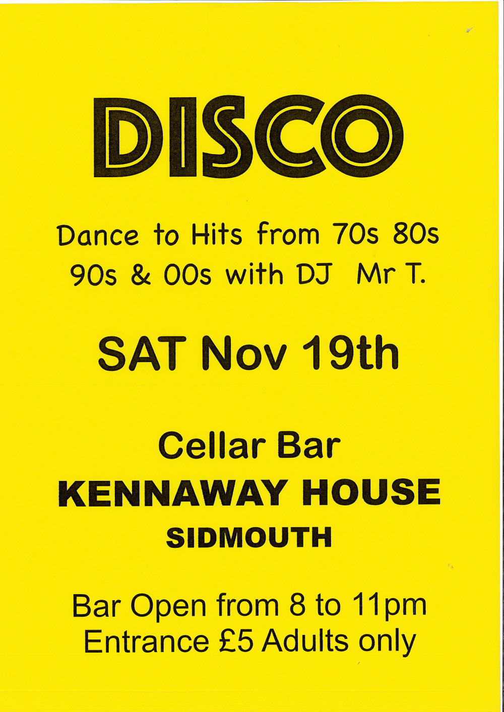 Disco at Kennaway House 