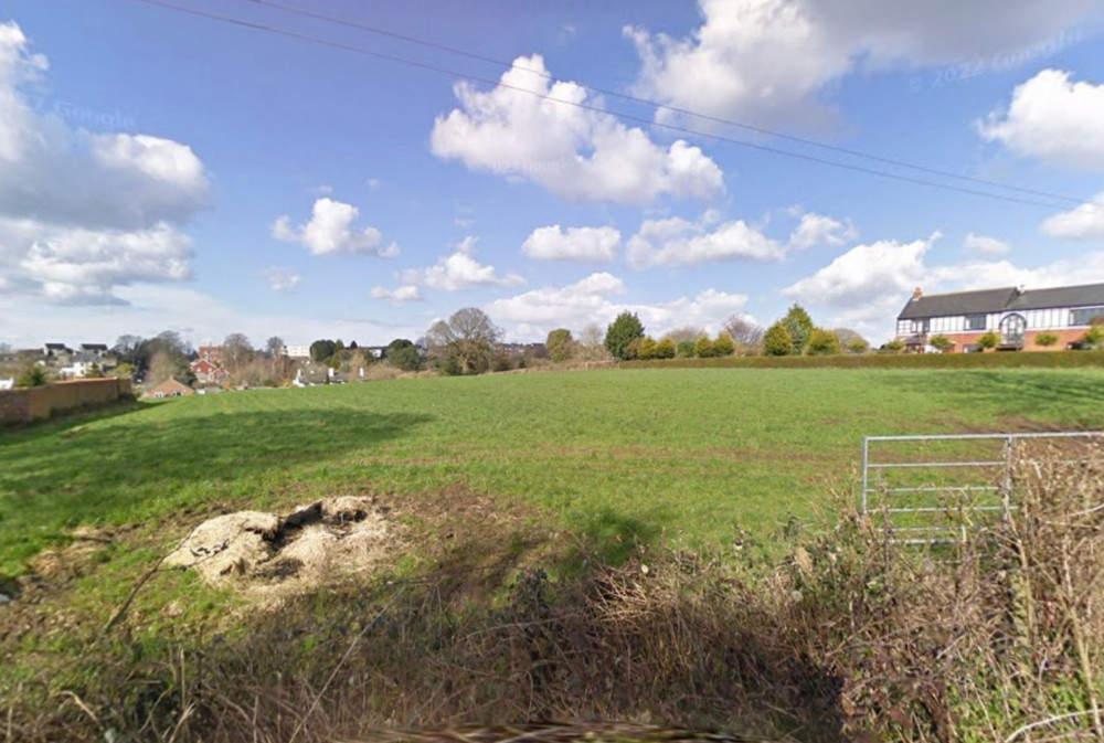 Looking towards part of the proposed site at Gerway Lane, Ottery St Mary (Google Maps)