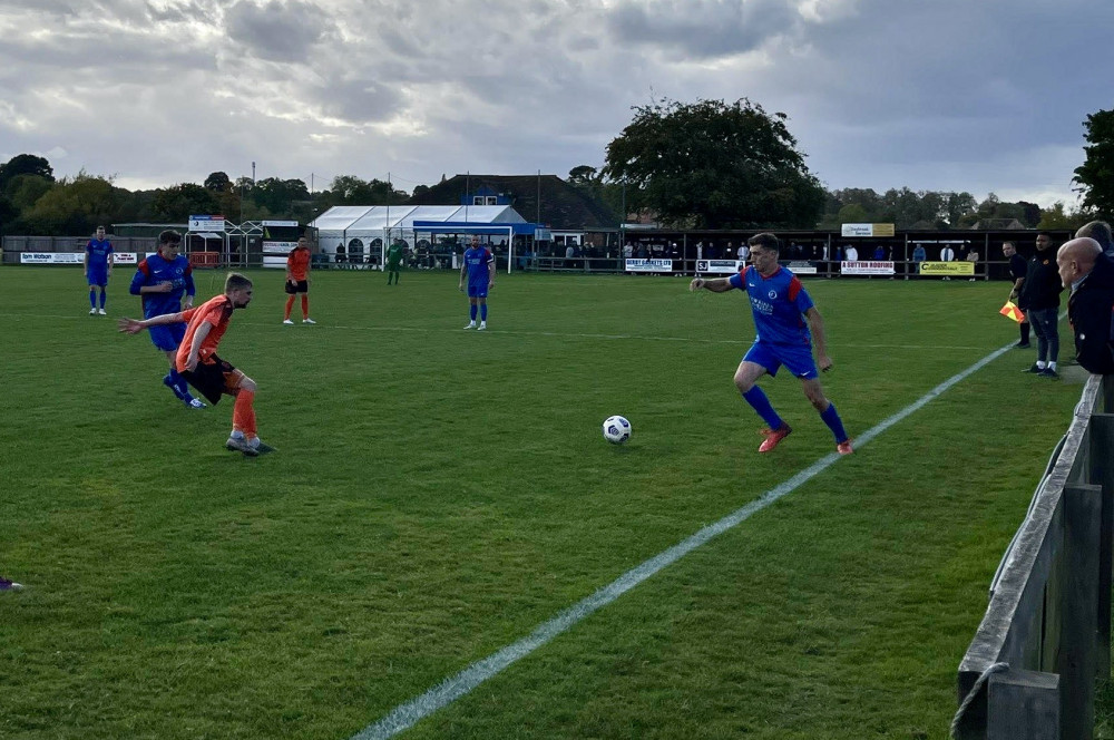 Action from Ashby Ivanhoe's win over Bilston at the NFU Ground