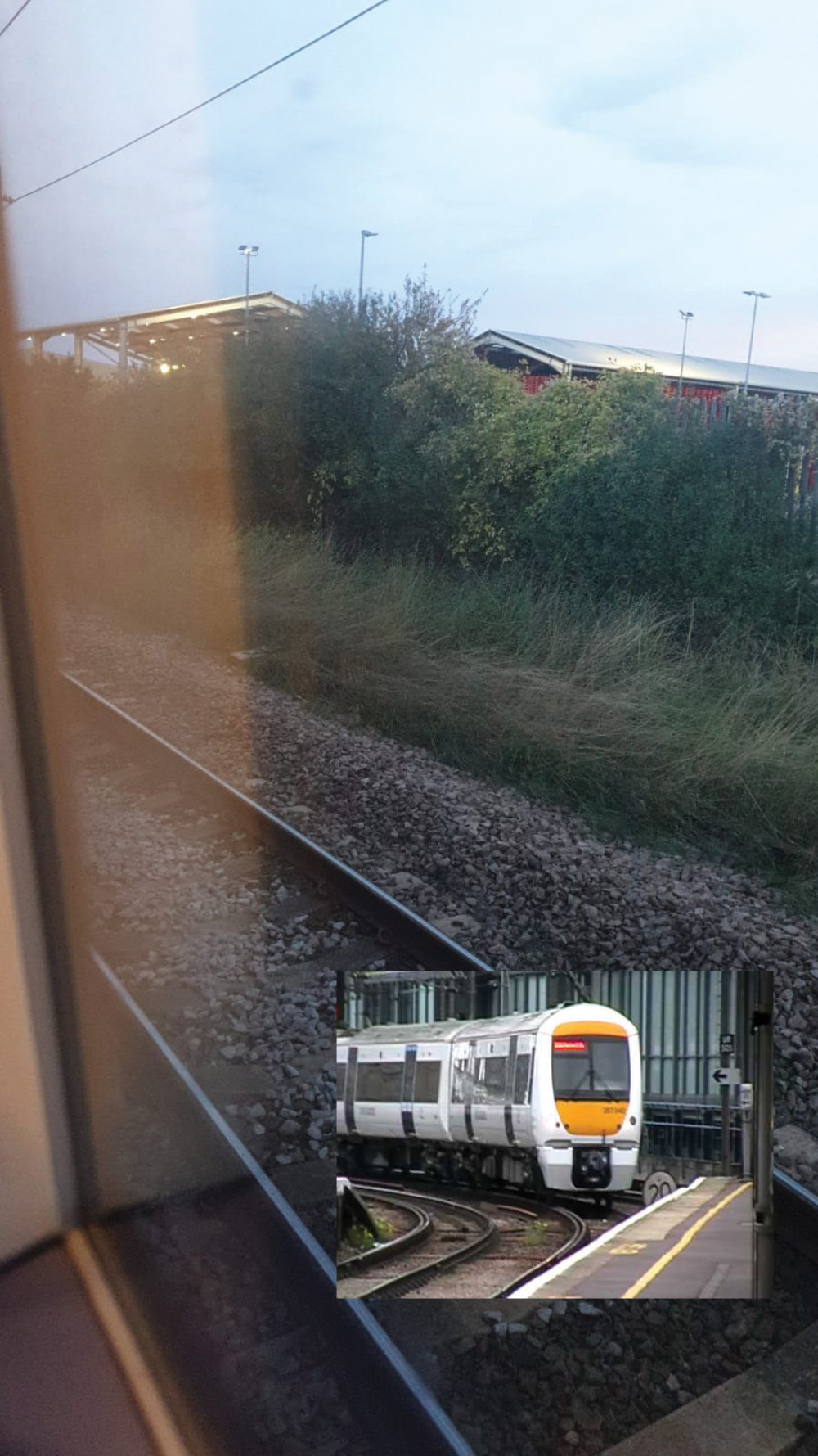 The view from one train posted by a commuter stuck between Chafford Hundred and Grays for more than an hour. 