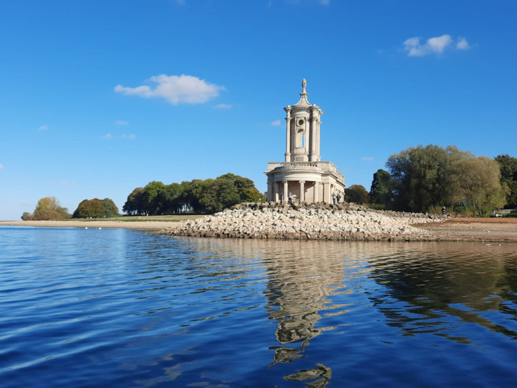 Normanton Church on Rutland Water had to be raised to prevent flooding.