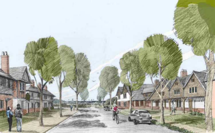 An impression of how the 290 proposed homes near Irby might look