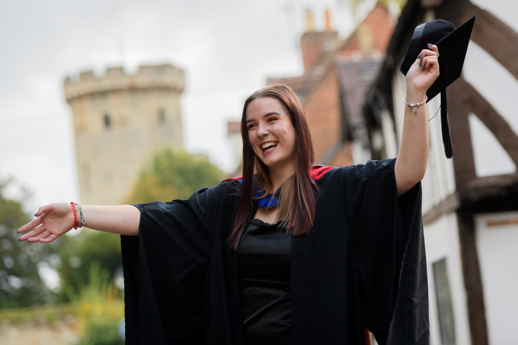 Lily-Ann Thompson graduated with BA Business and Management at a ceremony at St Mary's Church (image supplied)