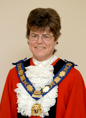 Thelma Collier while serving as Mayor of Axminster between 2005 and 2007