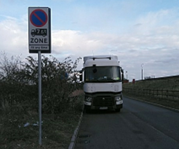 One of the vehicles caught parking on Fort Road. 