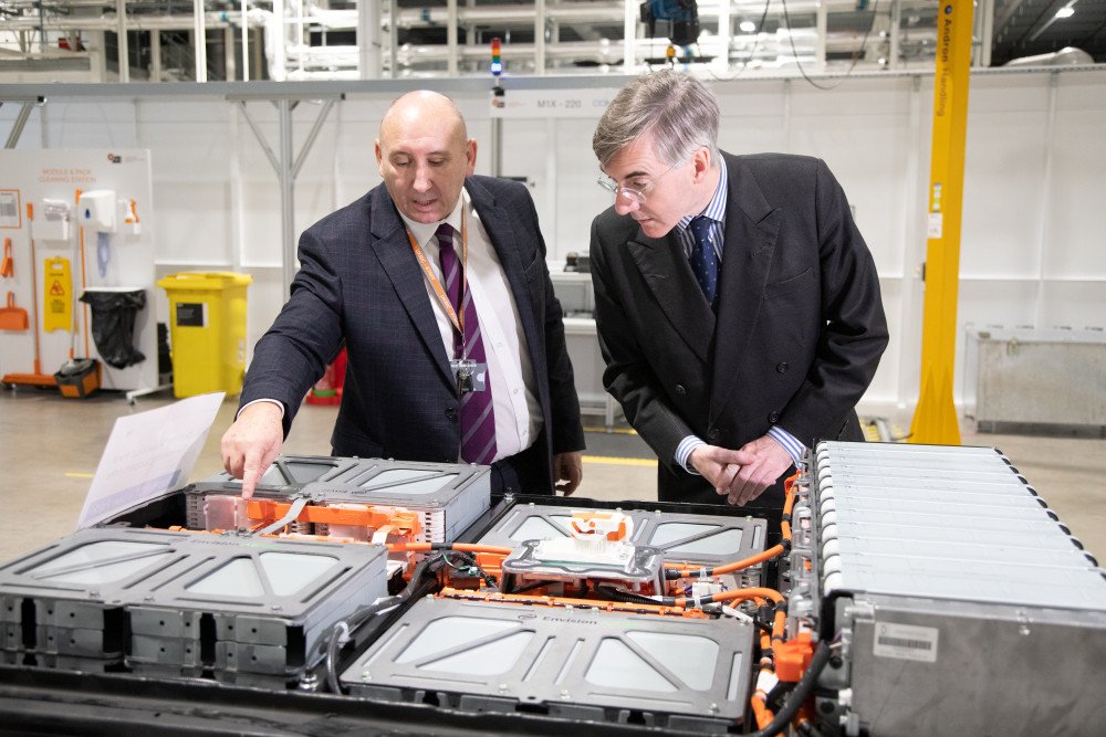 Business Secretary Jacob Rees-Mogg visited the UK Battery Industrialisation Centre this week