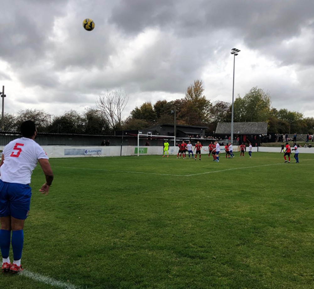 Lance Akins powers another long throw into the Coggeshall box. Picture by Scott Mitchell.