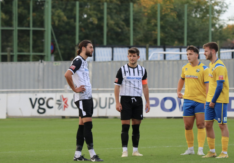 Hanwell Town were dealt a big blow to any title chances as they lost 3-0 against Weston-Super-Mare. Photo: Hanwell Town.