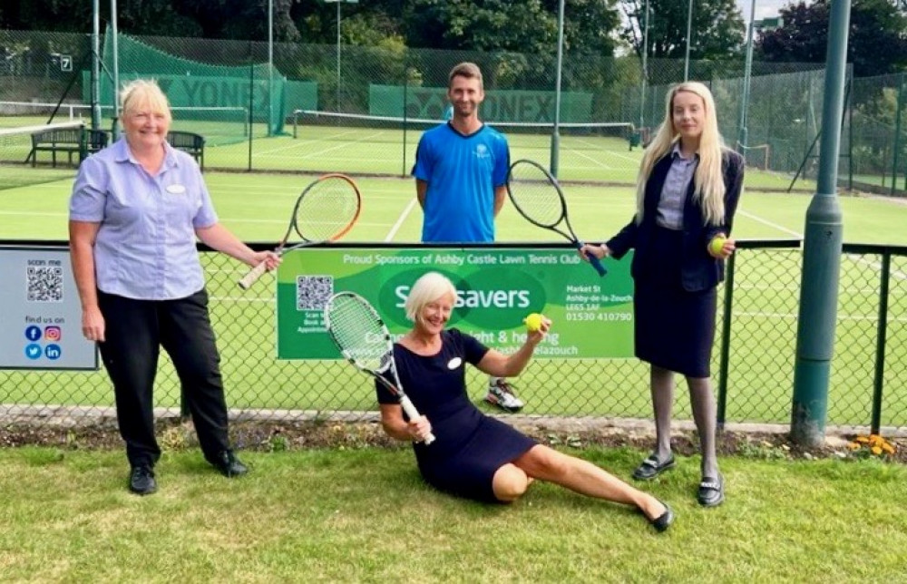 Specsavers Ashby staff (l-r), Judith Gray, optical assistant, Cheryl Cox, store supervisor and Lucy Wallis, optical assistant at Ashby Castle Tennis club