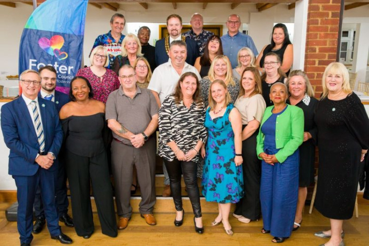 Foster carers were honoured by the mayor at an event attended by senior councillors. 