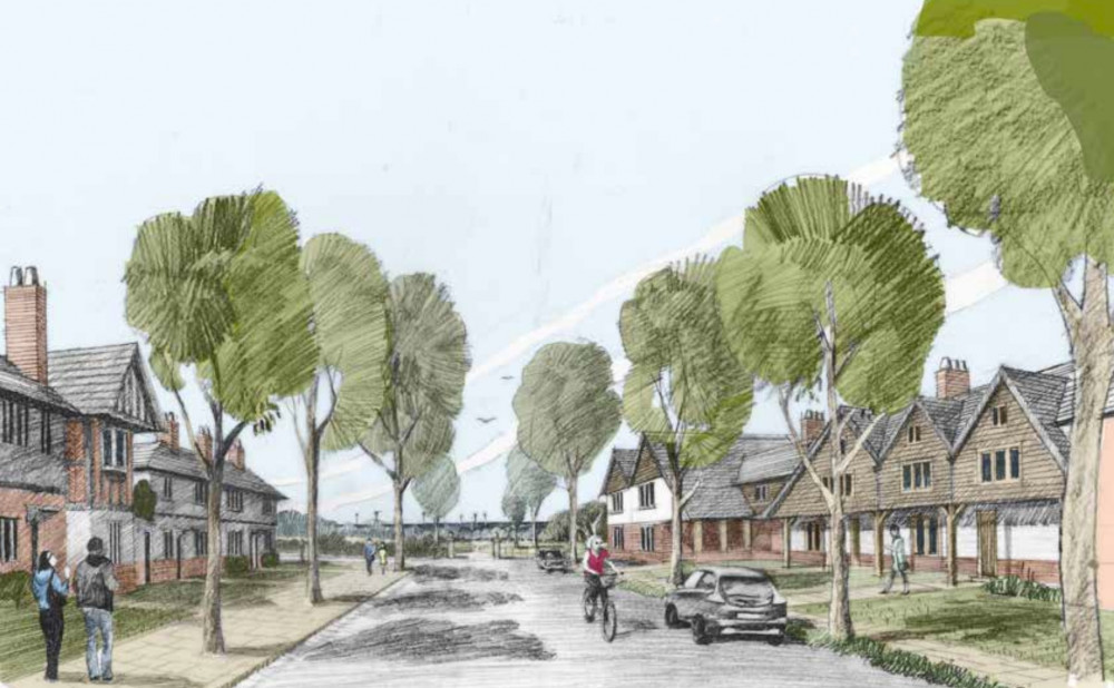 An artist's impression of how plans for some of the 290 homes near Irby might look