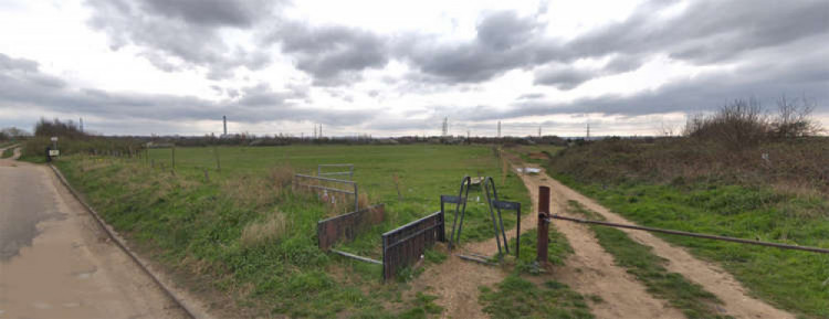 The site of the proposed new school. 