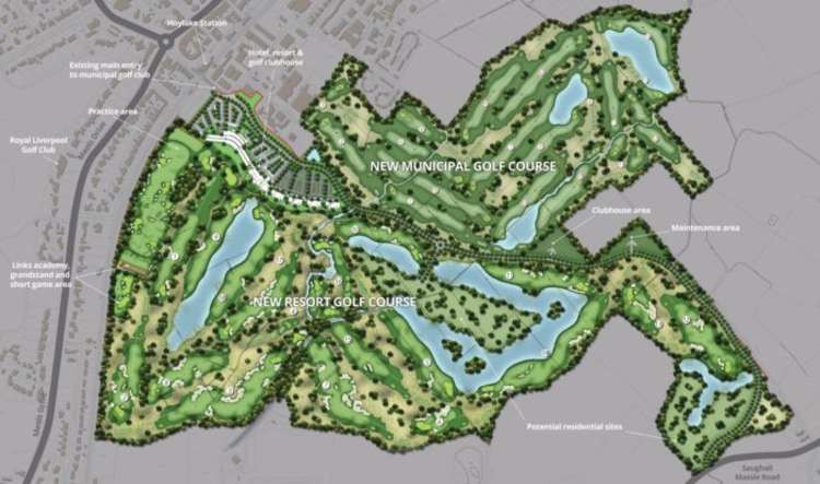 How the Hoylake golf resort might have been laid out