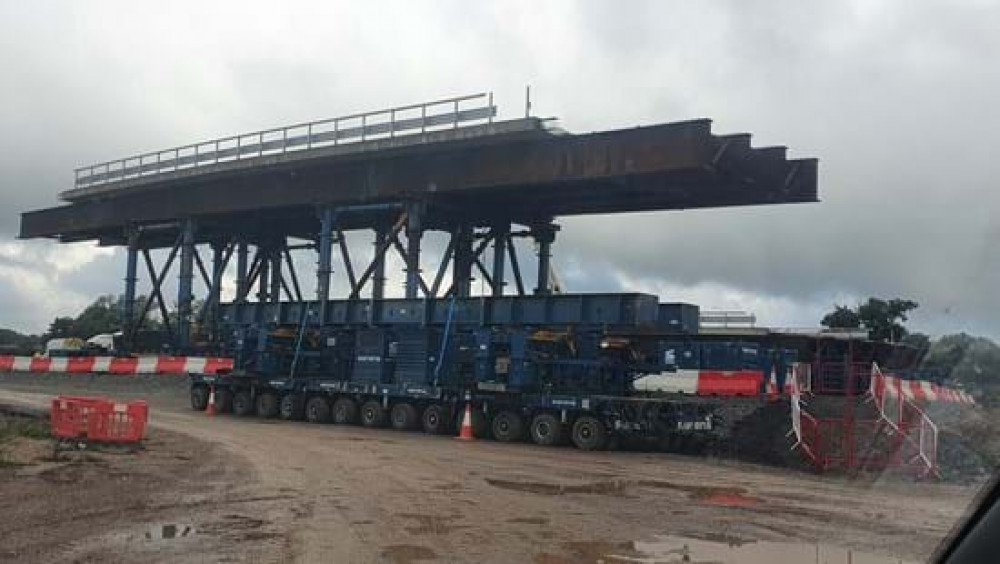 Part of the M42 had to be closed on the 15 and 16 of October for the bridges to be put in place (Image via National Highways)