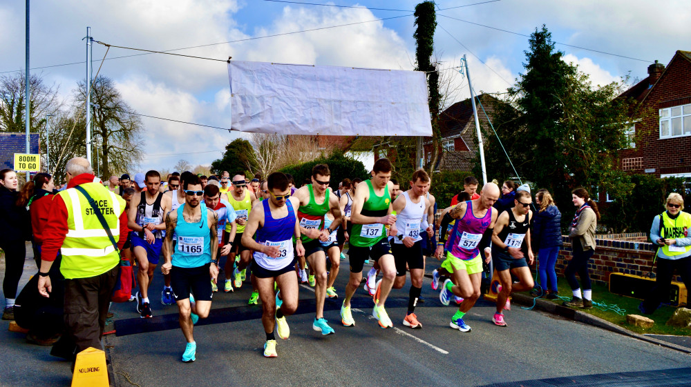 The start of the 2022 event in Upper Packington Road. Photo: Ashby Nub News
