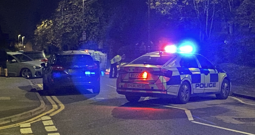 Police closed the road off on Friday night following the incident