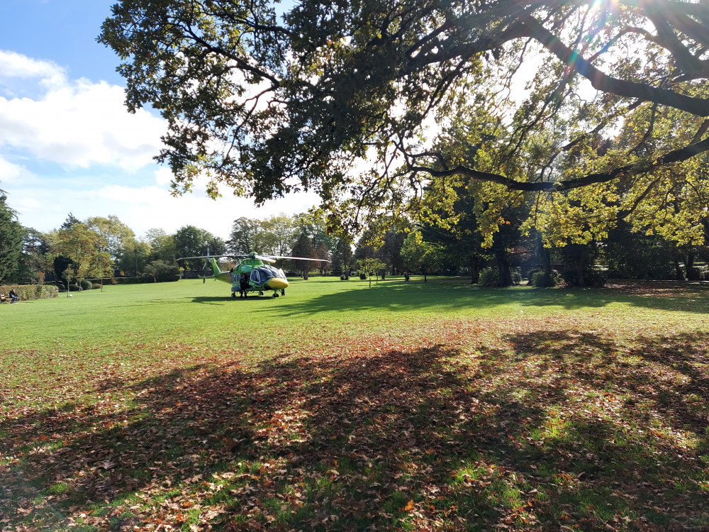 The ambulance in a Frome park October 17