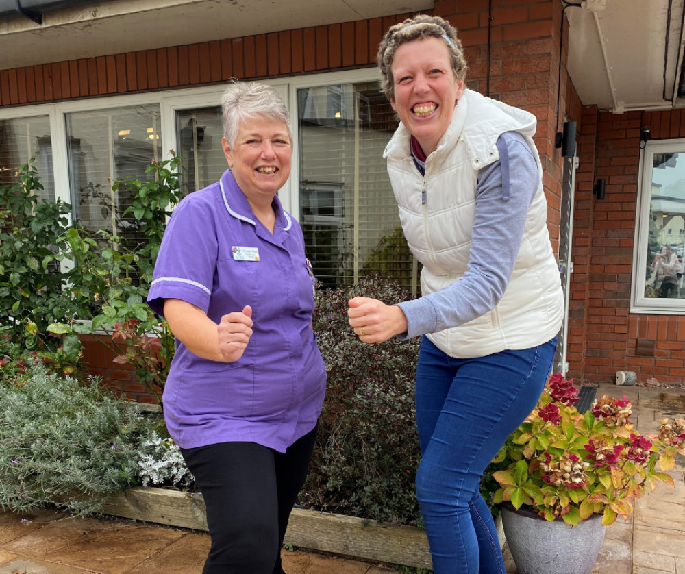 Helen Longworth (Right) pictured with complementary therapist, Yvonne Singh, who has supported her through cancer treatment (Crewe Nub News).