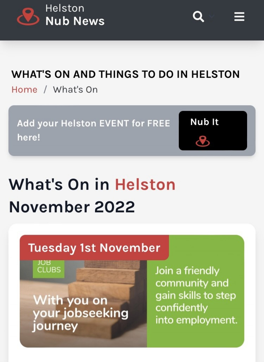 Share your events in Helston on our What's On page.