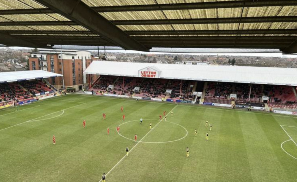 Stevenage will appear live on Sky Sports at Leyton Orient. PICTURE: The view from the press box during Boro's 2-2 draw at Brisbane Road last season. CREDIT: @laythy29