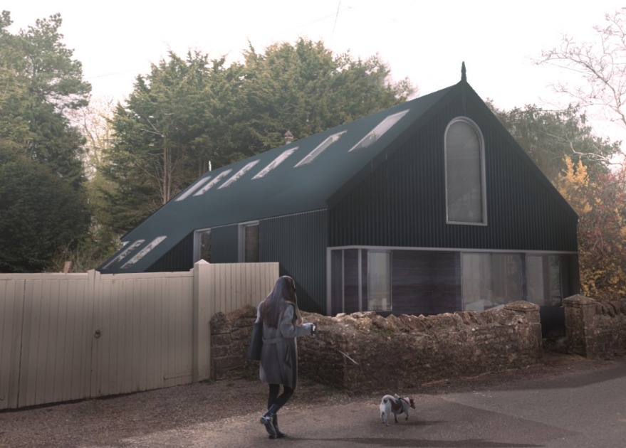 Artist\'s Impression Of New Co Working Hub And Community Space On The B3114 Lower Road In Chewton Mendip. CREDIT: Mitchell Eley Gould. Free to use for all BBC