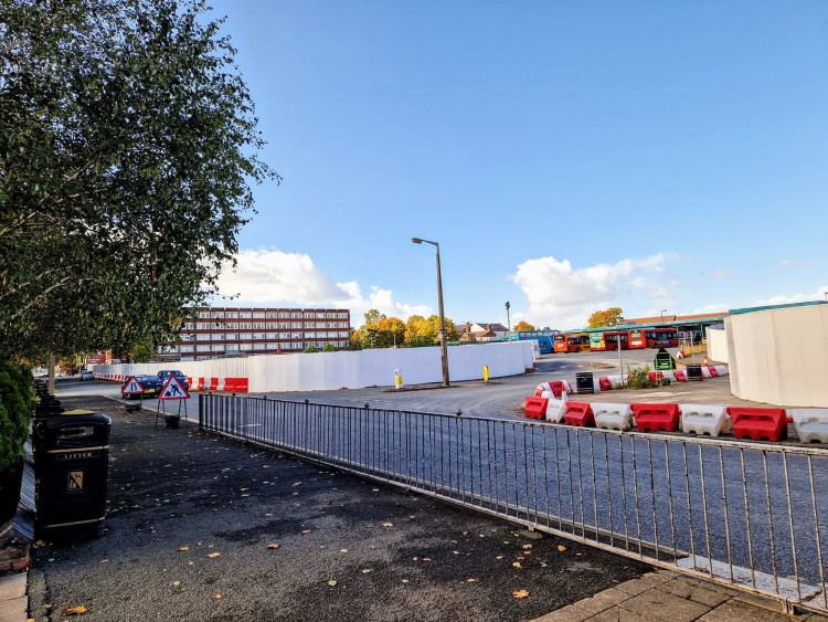 A temporary bus station is currently being constructed - allowing the demolition of the current bus station (Ryan Parker).