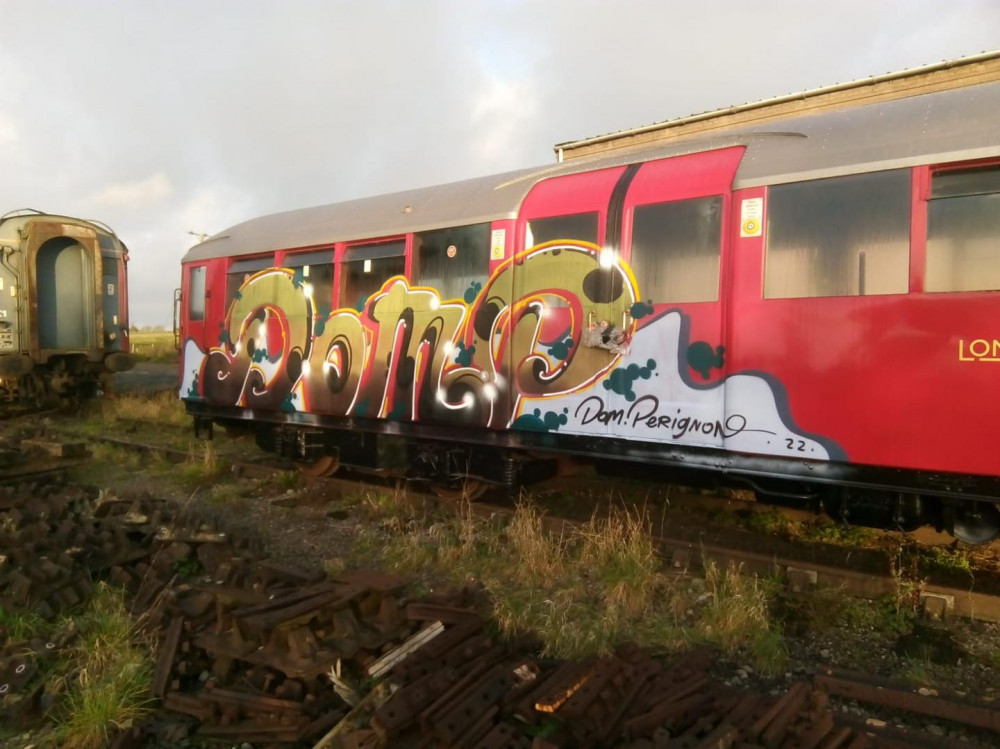 The 1938 underground carriage has been vandalised