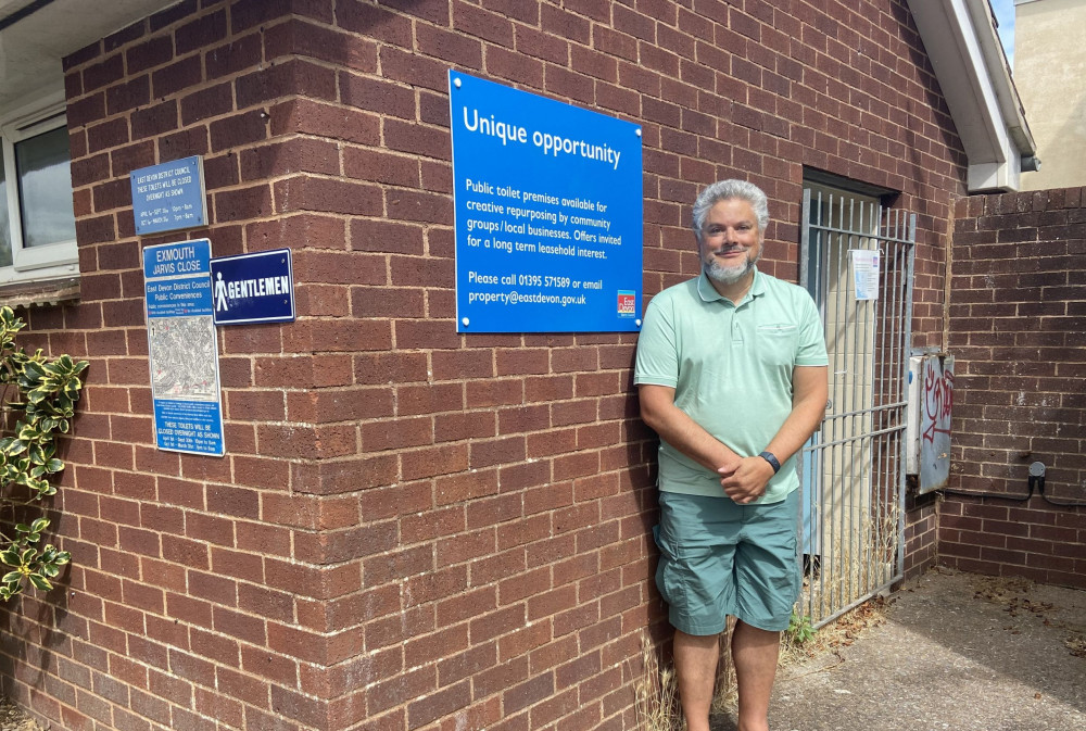 Cllr Bruce de Saram outside the Jarvis Close toilet block (Bruce de Saram)